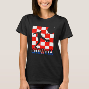Croatian Soccer Player Croatian Pride Croatia Flag T-Shirt