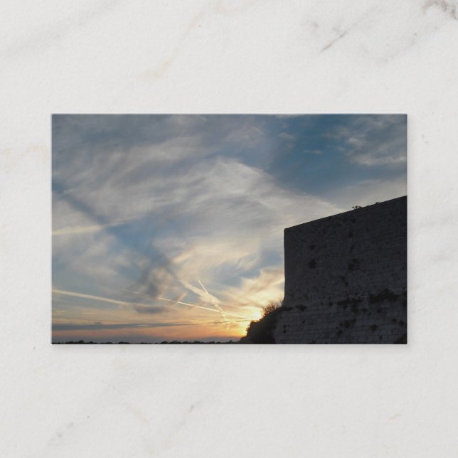 Croatian sunset business card (Front)