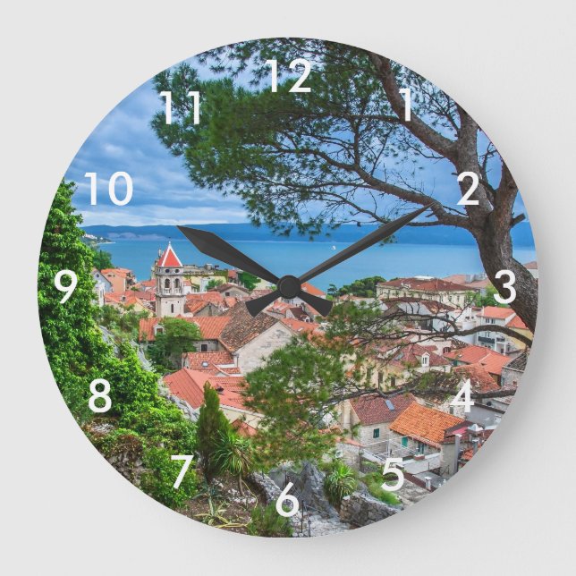 Croatian town Omis. Large Clock (Front)