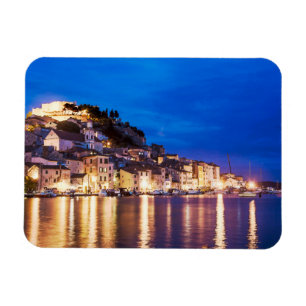 Croatian town Sibenik at night Magnet