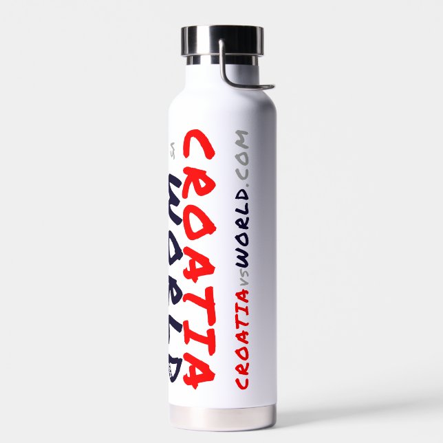 CROATIAvsWORLD Water Bottle (Left)