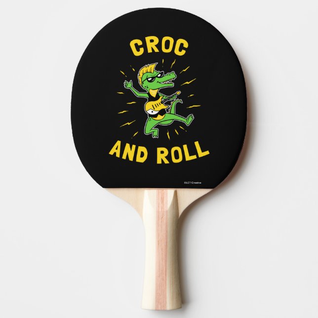 Croc And Roll Ping Pong Paddle (Front)