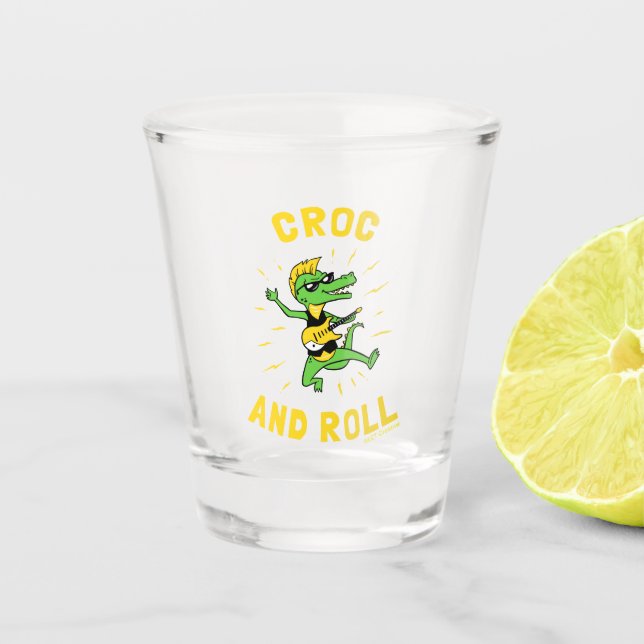 Croc And Roll Shot Glass (Front)