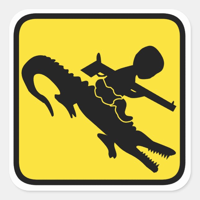 Croc Baby Hazard Square Sticker (Front)