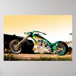 Croc Chopper - wildlife motorcycle Poster