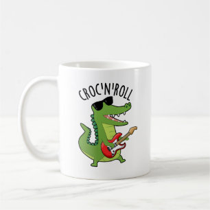 Croc N Roll Funny Crocodile Pun  Coffee Mug