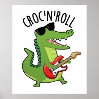 Croc N Roll Funny Crocodile Pun 