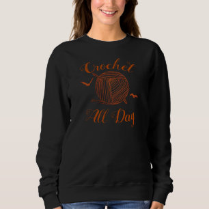 Crochet • All Day Halloween Yarn + Bats Crafts Sweatshirt