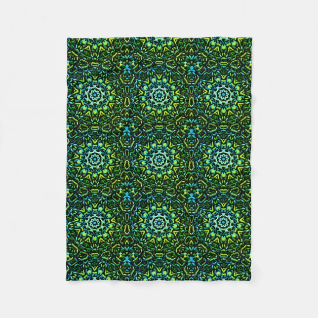 Crochet and Macrame Pattern Fleece Blanket (Front)