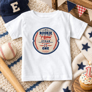 Crochet Baseball Ticket 1st Birthday baby boy T-Shirt