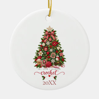 Crochet Ceramic Ornament