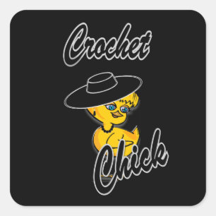 Crochet Chick #4 Square Sticker