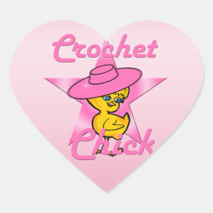 Crochet Chick #8 Heart Sticker