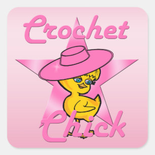 Crochet Chick #8 Square Sticker