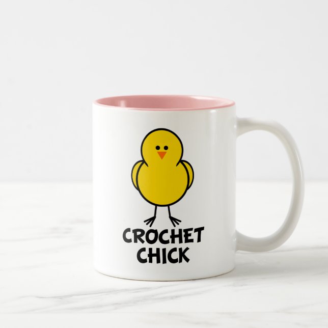 Crochet Chick Two-Tone Coffee Mug (Right)