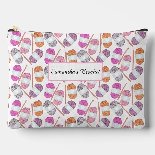 Crochet Craft Yarn Accessory Pouch (Front)