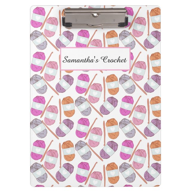 Crochet Craft Yarn Clipboard (Front)