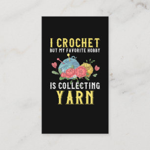 Crochet Crafting Hobby Collecting Yarn Lover Business Card