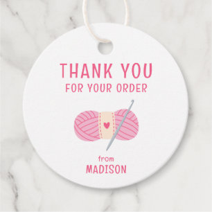 Crochet Crocheting Thank You For Your Order Favour Tags