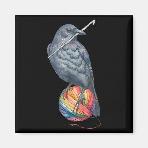 Crochet Crow Yam Crocheter Knitting Crocheting Lov Magnet