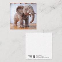 Crochet Elephant Greeting Card