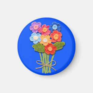 Crochet Flower Bouquet, Crochet Lover,  Magnet