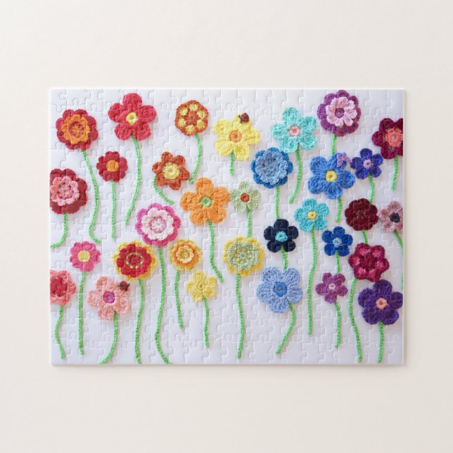 Crochet Flower Field Puzzle (Horizontal)