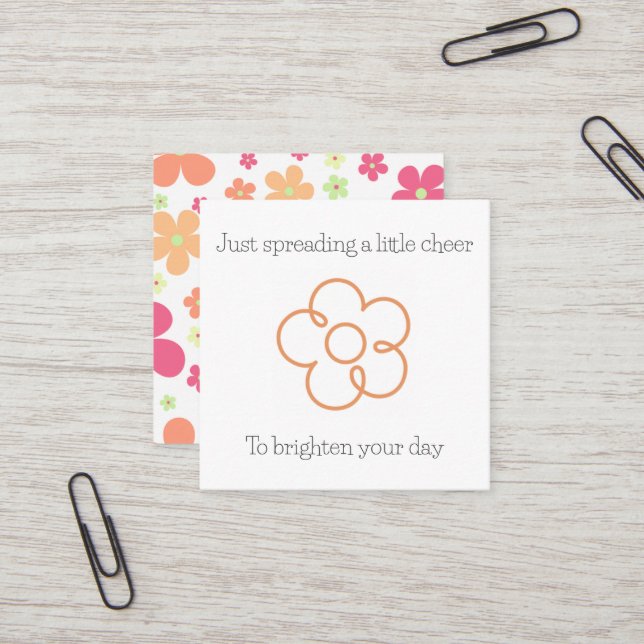 Crochet Flower Trinket Spreading Cheer Karma Cards (Front/Back In Situ)
