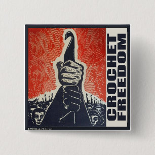 Crochet Freedom - button