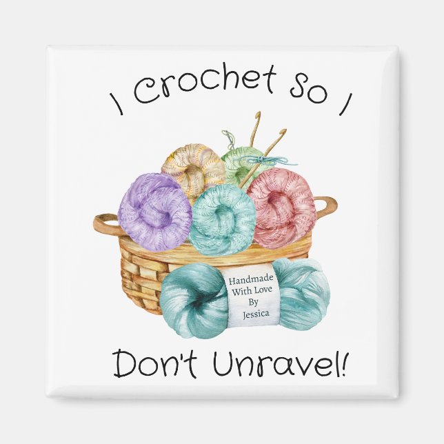 Crochet Funny Personalised Magnet (Front)