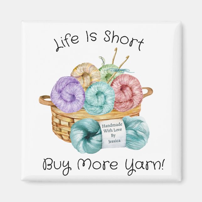 Crochet Funny Personalised Magnet (Front)