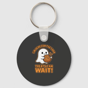 Crochet Ghost Yarn Halloween Design Key Ring