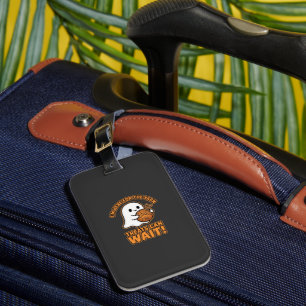 Crochet Ghost Yarn Halloween Design Luggage Tag