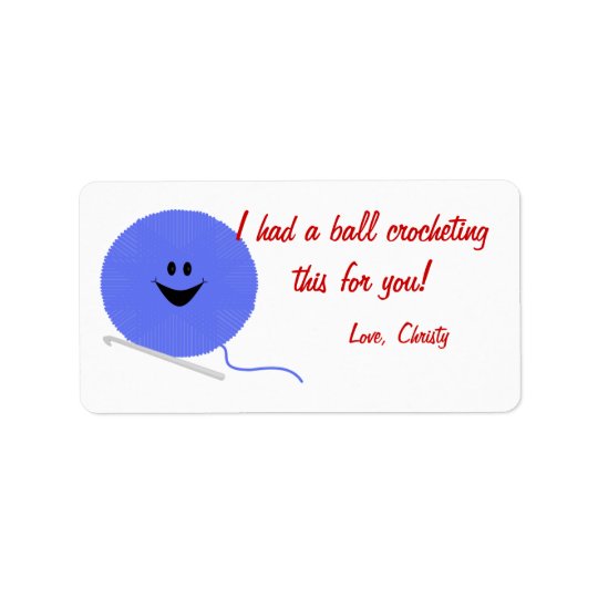 Crochet Gift Tag Avery Label Address Label