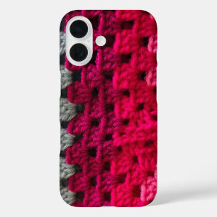 Crochet Granny Square Pattern iPhone 16 Case