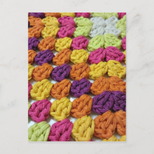 Crochet Granny Square Postcard