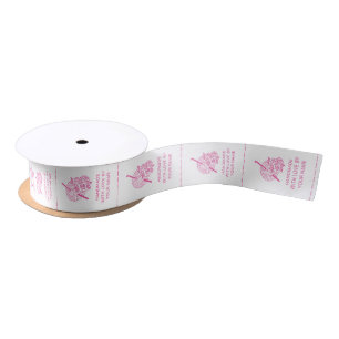 Crochet Handmade Pink Yarn Clothing Labels Satin Ribbon