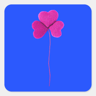 Crochet Hearts Gift for Crochet Lover Square Sticker