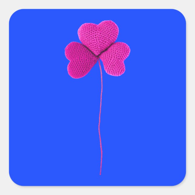 Crochet Hearts Gift for Crochet Lover Square Sticker (Front)