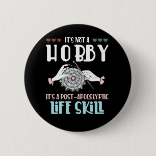 Crochet Hobby Crafting Yarn Lover 6 Cm Round Badge