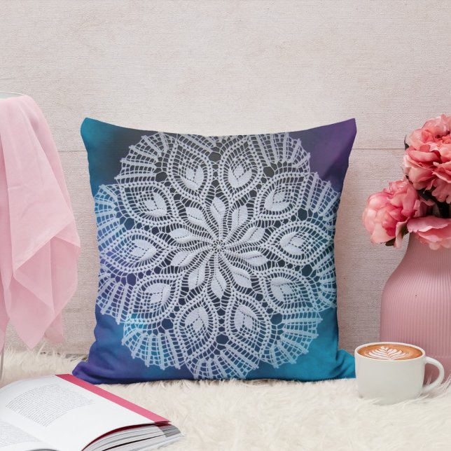 Crochet Home Decor Designs Throw Pillow (Creator Uploaded)
