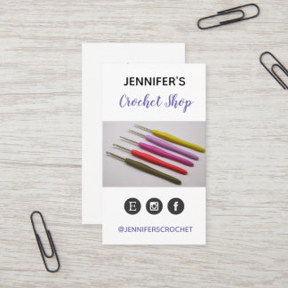 Crochet Hook Handmade Craft Business Card