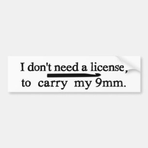 Crochet Hook License Crafts Bumper Sticker