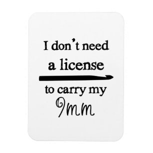 Crochet Hook License Magnet