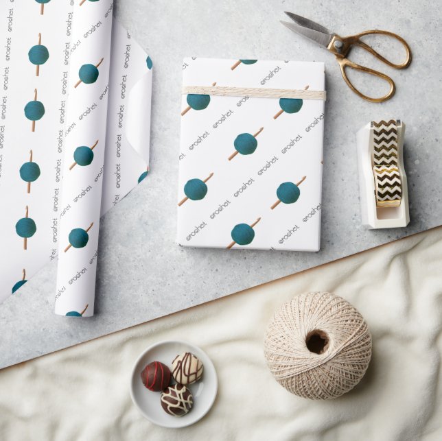 Crochet Hook & Yarn Crafts Wrapping Paper (Crafts)