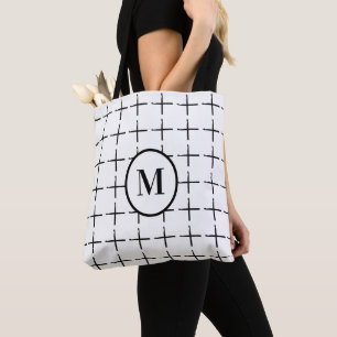 Crochet Hooks Crafts Monogram Tote Bag