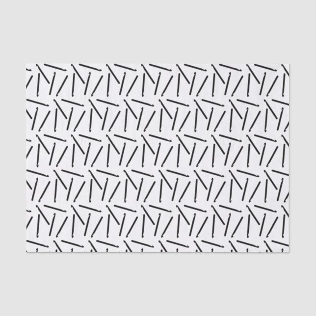 Crochet Hooks Crafts Tissue Paper (Front)