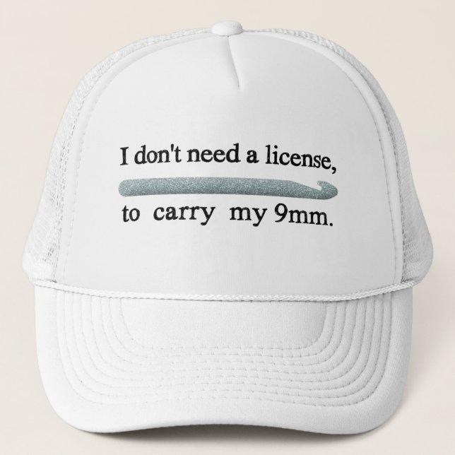 Crochet Humour Maker Crafts Silver Trucker Hat (Front)
