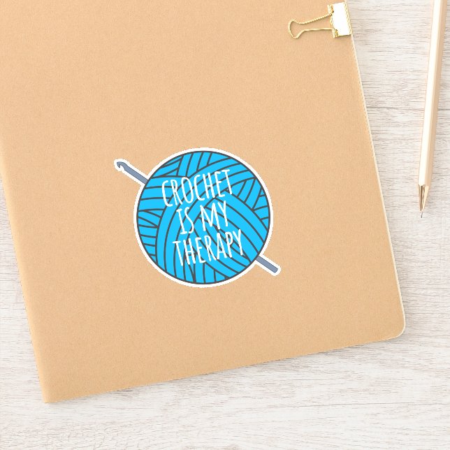 Crochet is my therapy sticker (Notebook)