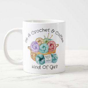 Crochet Kind Of Girl Personalised Giant Coffee Mug